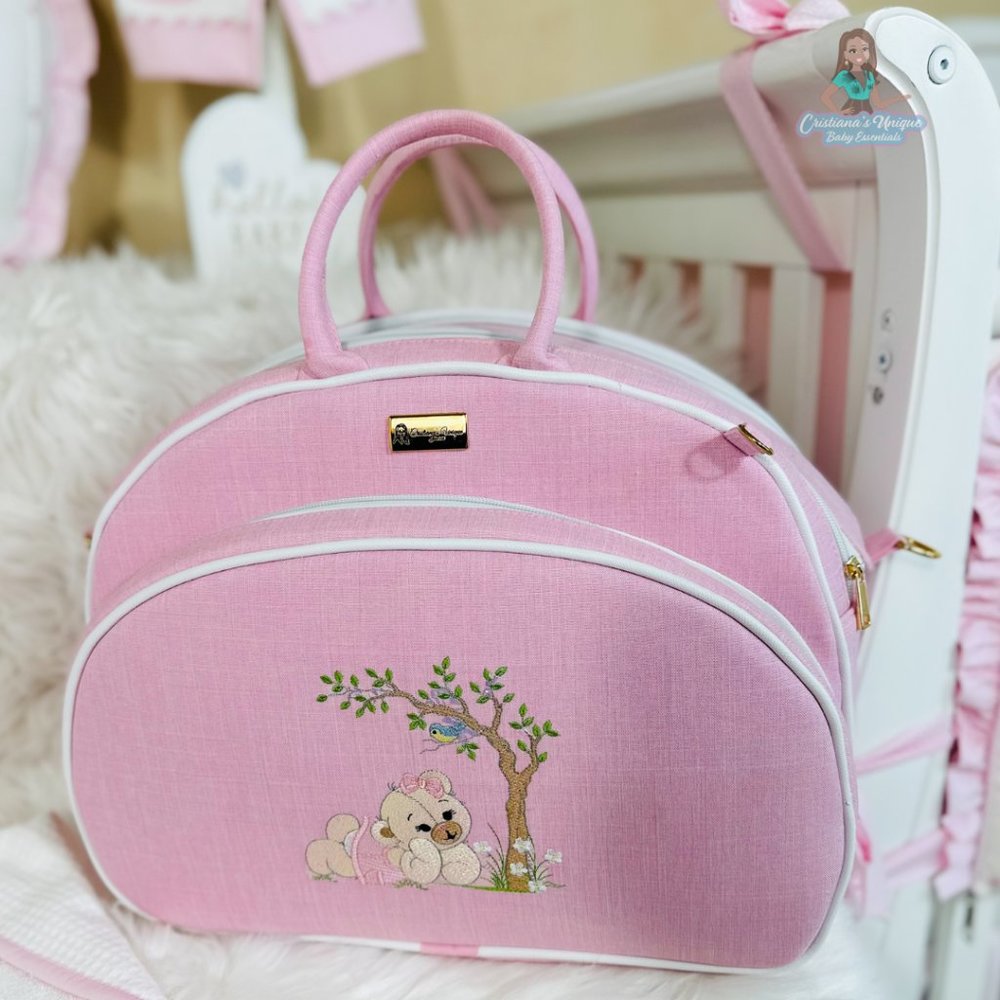 Pink Teddy Bear Personalized Maternity Bag